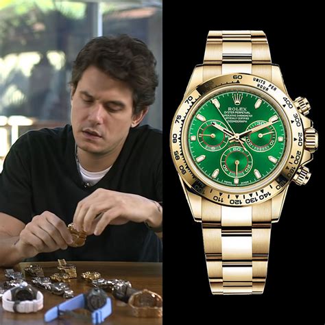 daytona green face|john mayer watch green face.